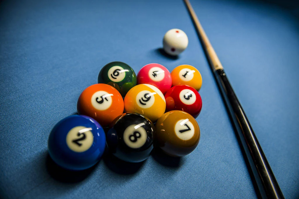 American Pool 9 Ball Set Up